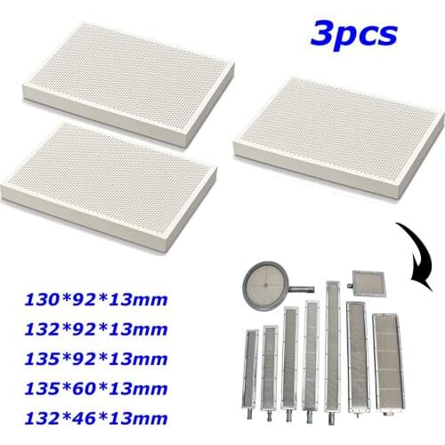 3pcs High Effeciency Gas Heater Parts Burning Ceramic Plate Honeycomb Infrared Burner Replacement