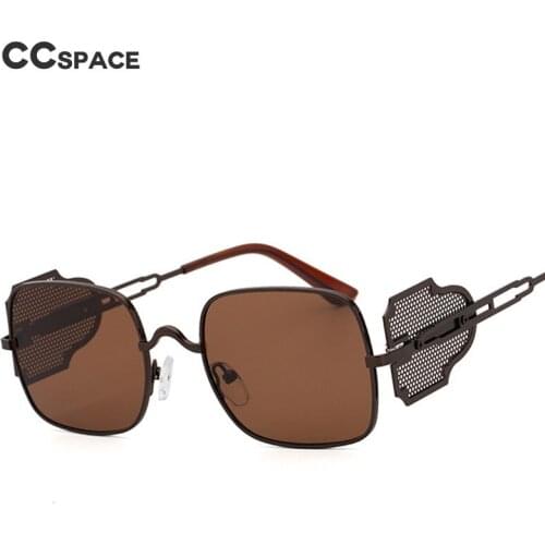 49316 Punk Square Metal Frame Goggle Sunglasses Men Women Fashion Shades UV400 Vintage Glasses