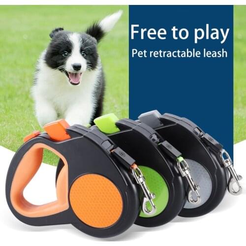 5M Harness for small dogs Automatic Retractable Telescopic Pet Leash Belt Outdoor One-Button Control Dog Tractor Pet Supplies