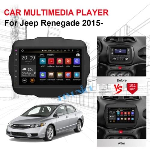 10.1 Inch 4GB RAM Android 8.0 IPS Screen Car Radio Stereo For Jeep Renegade 2015 Up Car Video Multimedia Player Bluetooth Wifi