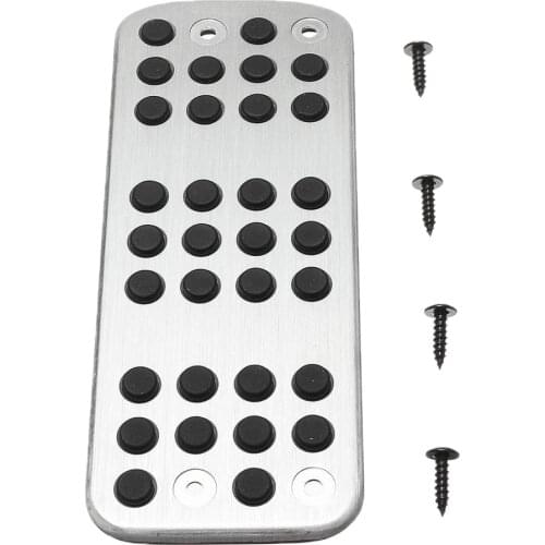 Car Gas Foot Rest Modified Pedal Pad Plate Silver Auto Car Footrest Pedal Pad Cover For Peugeot 206/206CC