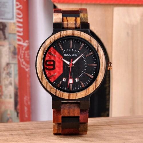 BOBO BIRD V-Q13 Luxury Wood Watches Men Quartz Show Date Clock Quality Chinese Products Drop ship relogio masculino