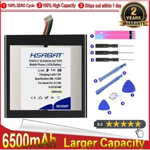 HSABAT 0 Cycle 6500mAh H-35130148P Battery for Chuwi tablet Ubook Pro 12.3 inch M3 Replacement Accumulator