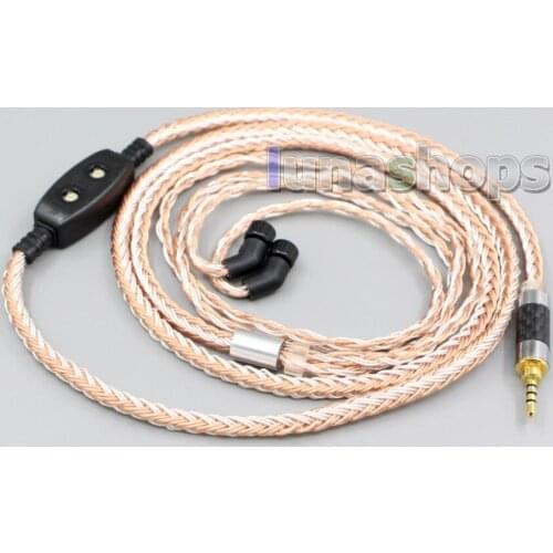 LN006259 2.5mm 4.4mm 16 Cores OCC Silver Plated Mixed Headphone Cable For AKR03 Roxxane JH Audio JH24 Layla Angie AK380 AK240