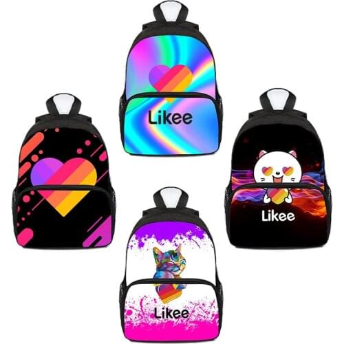 Likee Video App Kids Bag for Teens 3D Russia Type Zipper Kindergarten Backpack School Bags for Teenage Girls 13 Inch Cartoon