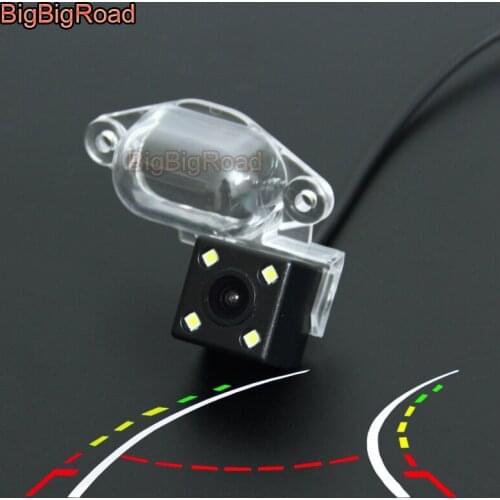BigBigRoad Car Intelligent Dynamic Trajectory Tracks Rear View Camera For Mitsubishi Delica 2009 2010 2011 2012 2013 2014 2015