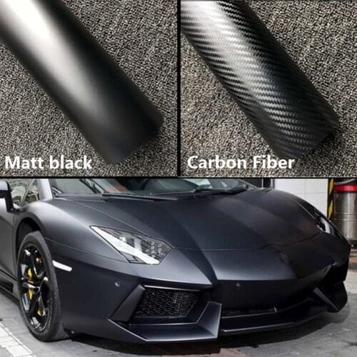 10CM Width 28Meter Fashion 3D Carbon Fiber Car Body Flim DIY Laptop Car Stickers Matte Black Vinyl Wrapping Film for Car Styling