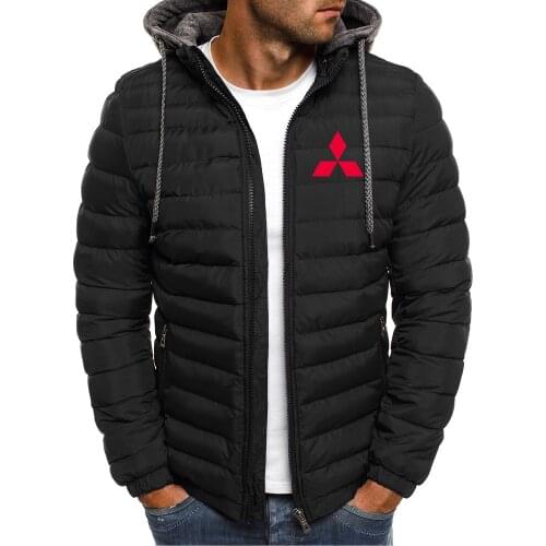 Mitsubishi Motors 2021 Printing Mens Jacket Men Cotton Jackets Fashion Top Zipper Up Solid Color Outerwear Sports Coats