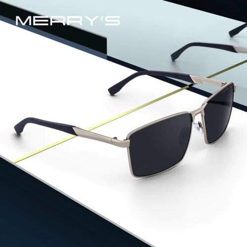 MERRYS Men Classic Rectangle Sunglasses HD Polarized TR90 Legs Sun glasses For Driving UV400 Protection S8380