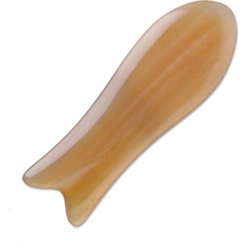 Natural horn scraping plate neck back face acupoint acupuncture massage facial scraping board