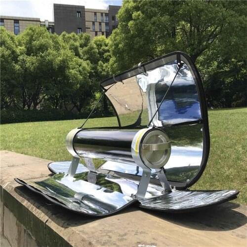 Green Solar Tube Cooker Use Of Sunlight For Outdoor BBQ Grill Portable Solar Cooker Camping Emergency Tool Solar Oven