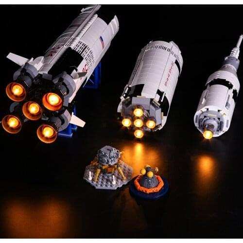 Led Light for 21309 Creative The Apollo Saturn V Launch Vehicle Building Blocks 16032 ( Light with Battery Box)