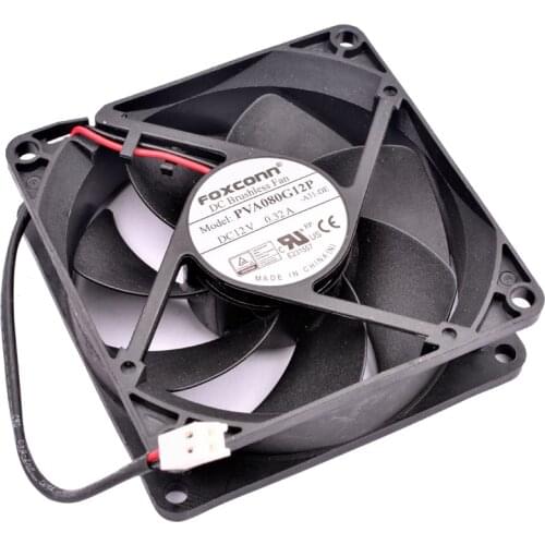 PVA080G12P 8cm 8025 80mm fan 80x80x25mm DC12V 0.32A power supply video recorder high air volume cooling fan