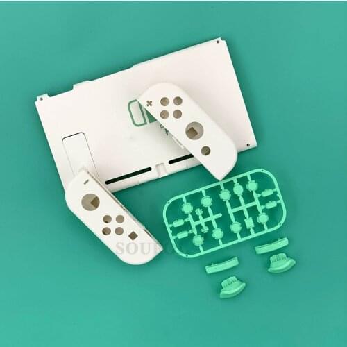 For Nintend Switch NS JoyCon Joy Con Console Replacement Case Controller Housing Shell Cover With Green ZR ZL LR SL SR Buttons
