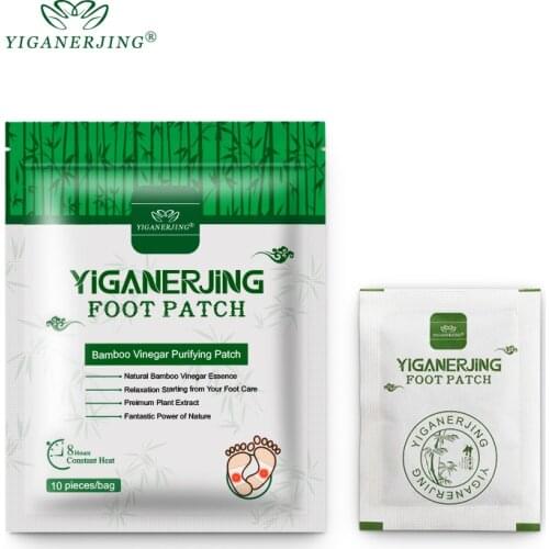 1 Bag=10PCS=5Packs Chinese Medicine Bamboo Vinegar Detox Foot Patches Slimming&Detoxing Promote Blood Circulation And Sleeping