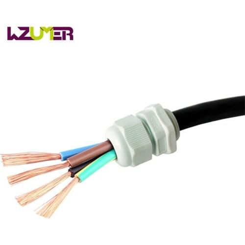 10pcs IP68 PG11 for 6-10mm PG9 PG7 PG13.5 PG16 PG19 Wire Cable Black Waterproof Nylon Plastic Cable Gland Connector