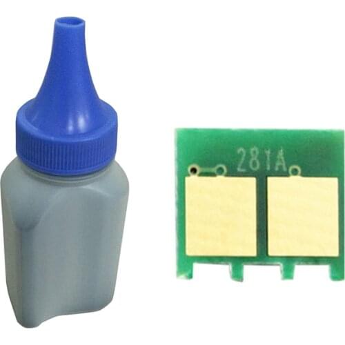 100g Toner Powder + 1 Chip CF281A 281a 81a replace for HP LaserJet Enterprise M604N M604DN M605N M605DN M605X M606DN M606X M630f