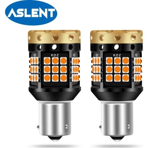 2PCS 1156 BA15S BAU15S 7440 W21W High Quality 3030 LED Car Rear Direction Indicator Lamp Auto Front Turn Signals Light Amber 12v