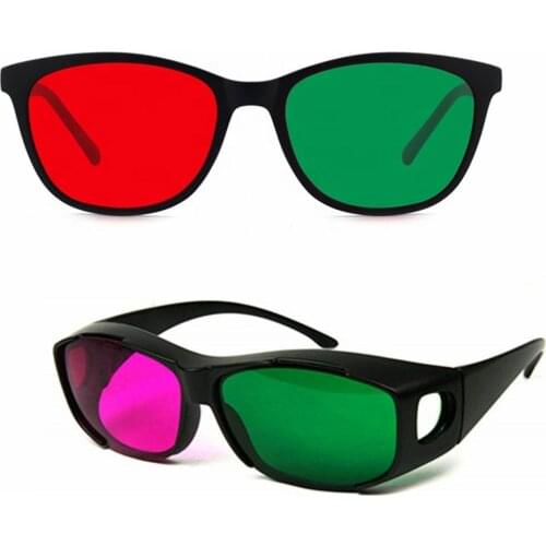 5pcs Clean Stock Family Pack Anaglyph 3D Glasses,Red/Magenta Green Plasma Dimensional Anaglyph 3D Vision Movies Cinemas Glasses