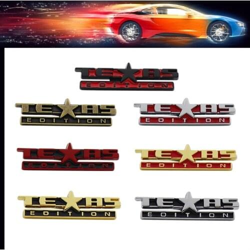 2pcs Premium Texas Edition car Engine Fender trunk Tail Decal Emblem Badge Sticker for Wrangler tj jk jl Liberty Compass Patriot