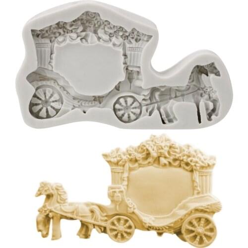 3D Carriage Gadgets Chocolate Mould Fondant Tools Kitchen Accessories Cake Decorating Silicone