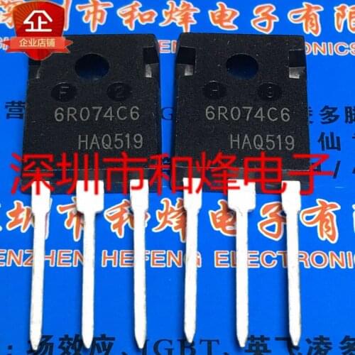 5PCS 6R074C6 IPW60R074C6 TO-247 100% New&original