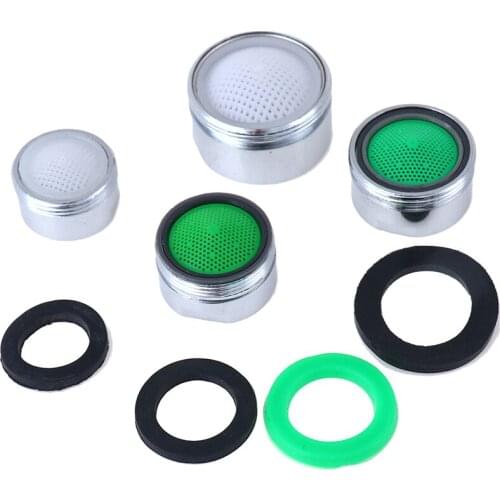 Kitchen Water Filter Adapter Silver Water Saving Faucet Tap Aerator Water Purifier Filter Nozzle With Rubber Washer Accessories