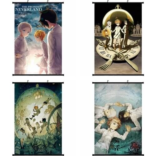 Anime The Promised Yakusoku No Emma Ray Wall Scroll Mural Poster Wall Hang Poster Home Decor Collect