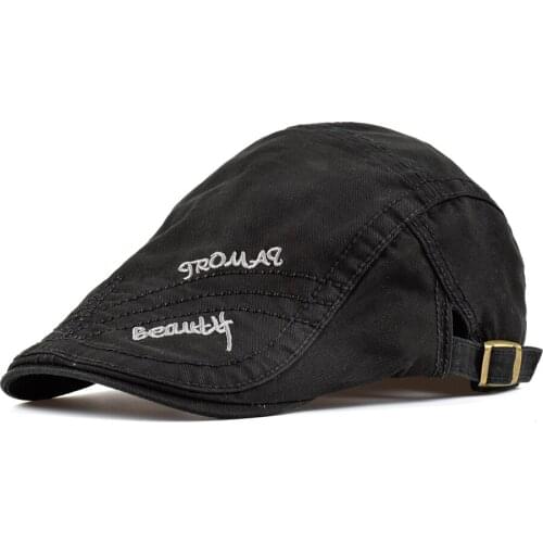 New fashion hight quality 100% cotton solid beret hats caps for women mens classic newsboy cap gorras para hombre de marca