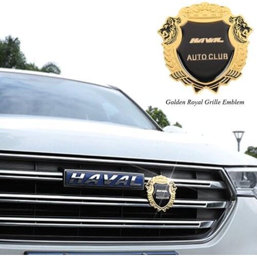 Free shipping!!!3D Personality Vintage Golden Royal Grills Trim Screw Emblem Badge For Land Rover Jaguar Cadillac Opel Subaru