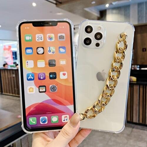 For Samsung S21 S20 Ultra Lite FE S10 S9 S8 Plus M10 M10S M20 M30 M30S M31S M62 M12 A12 F52 F62 Acrylic Lock chain Fashion Case