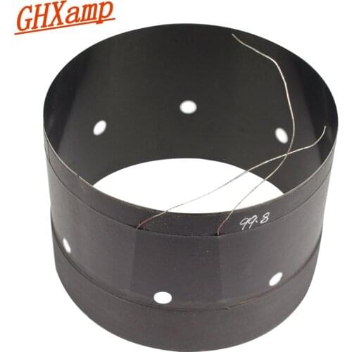 GHXAMP 99.8MM High-power woofer voice coil high quality black aluminum Air Outlet Hole For 100core Subwoofer Speaker Repair 8OHM