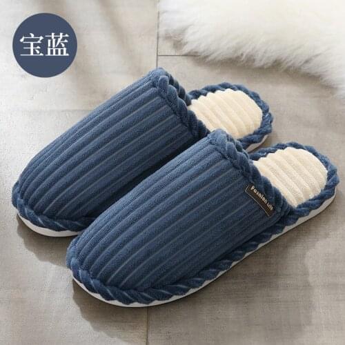Cotton Slippers, Home Interior Bowknot, Home Autumn and Winter Warm Shoes, Mens Non-slip Slippers