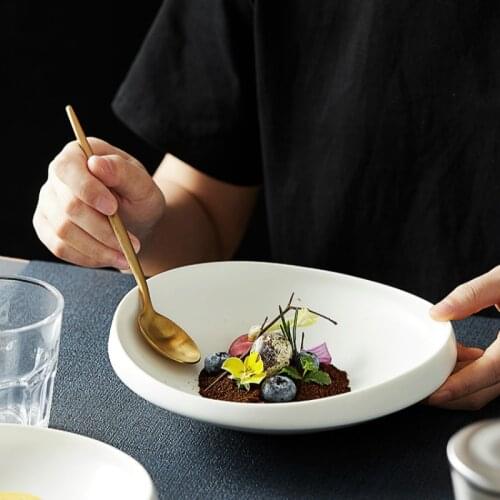 Ceramic Irregular Salad Plate Featured Theme Fashion Hotel Restaurant Tableware