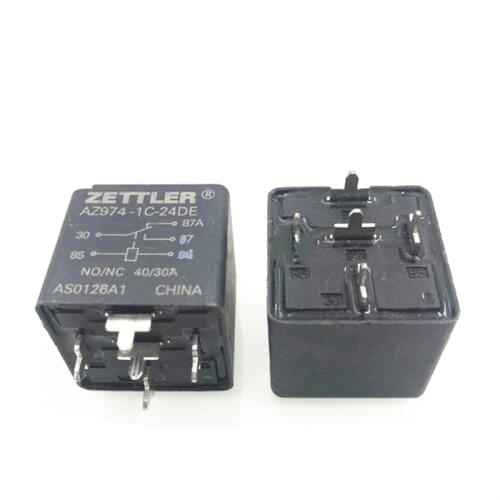 HOT NEW ZETTLER car 24V relay AZ974-1C-24DE AZ974 1C 24DE AZ9741C24DE 24VDC DC24V 24V 40A 5PIN