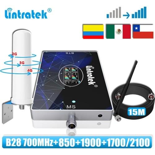 Lintratek LTE 4G B7 2600MHz Signal Booster 850 1900 1700/2100 Band 4 Cellular Amplifier CDMA B5 PCS B2 AWS B4 B28 Cell Repeater