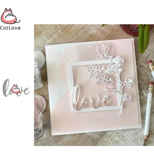 Love Word Letter Metal Cutting Dies Scrapbooking Stencil Die Cuts Card Making DIY Decorative Craft Embossing New Dies For 2020