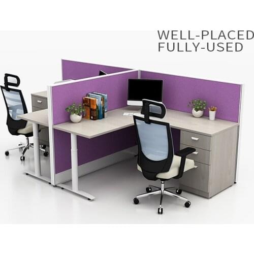 Fashionable Design Common use low price office t shape office partition for 2 people workstation