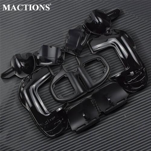 Motorcycle Black Lower Leg Warmer Vented Fairing Glove Box For Harley Touring 1983-13 Street Glide Road Electra Glide Road King