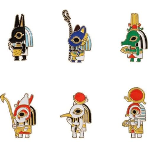 Cartoon Dripping Egyptian Pharaoh Mummy Female Child Brooch Accessories Decorative Badge Popular high quality
