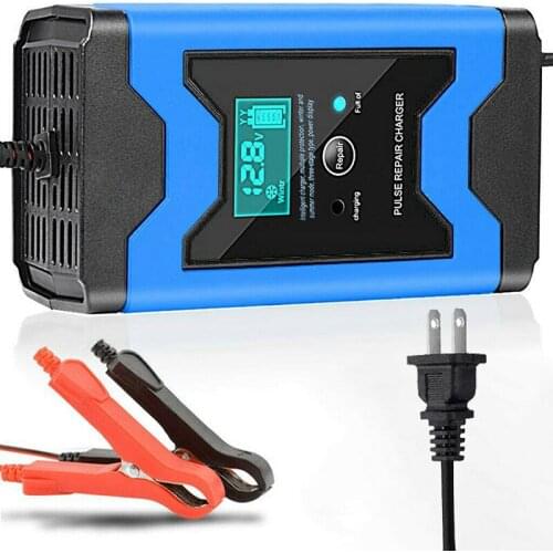 New Arrival Car Battery Charger 12V 6A Intelligent Pulse Repair Charger US Plug Portable Automobile Battery Charging Repair Tool
