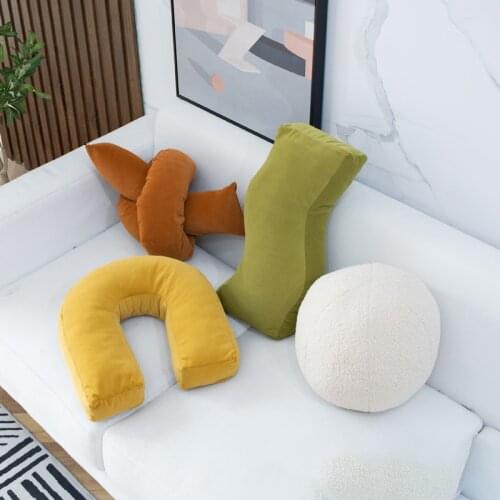 Pillow подушки декоративные Nordic INS Style Simple Lovely Velvet Round Geometric Shape Personality Art Decoration Sofa Pillows
