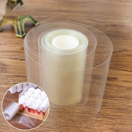 Transparent Cake Wrapping Tape Clear Mousse Surrounding Edge Packing Tape Christmas Cake Collar Roll Packaging Decorating Tools