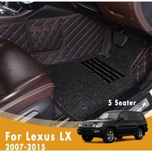 RHD Double Layer Wire Loop Car Floor Mats For Lexus LX 2015 2014 2013 2012 2011 2010 2009 2008 2007 (5 Seats) Car Carpet Cover