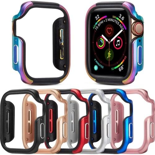 Luxury Metal+TPU Protector Cover for Apple Watch SE Case Series 6 5 4 3 Bumper for iWatch 40mm 44mm 38mm 42mm Men/Women Frame