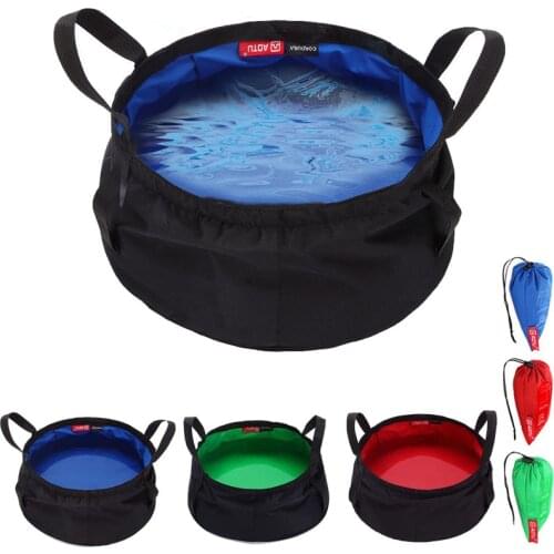 8.5L Foldable Washbasin Portable Outdoor Travel Camping Washbasin Basin Ultra-light Bucket Bowl Washing Bag Water Fishing Bucket