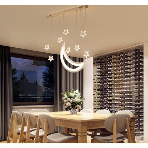 Modern crystal lustres para quarto led wall moon lamp cocina accesorio luzes de teto hanglampen ventilador de techo