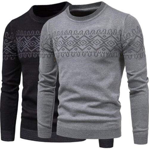 2020 fall/winter mens sweater mens round neck long sleeve fashion mens sweater mens bottoming shirt