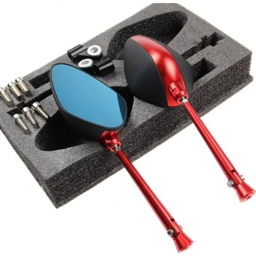 Motorcycle Universal Mirror CNC Aluminum Big 3D Side Rearview Mirror Fits For Kawasaki Yamaha