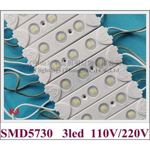 AC 220V input injection with lens LED module light waterproof LED back light module 220V 1.5W SMD 5730 3led 85mm*20mm*5mm CE